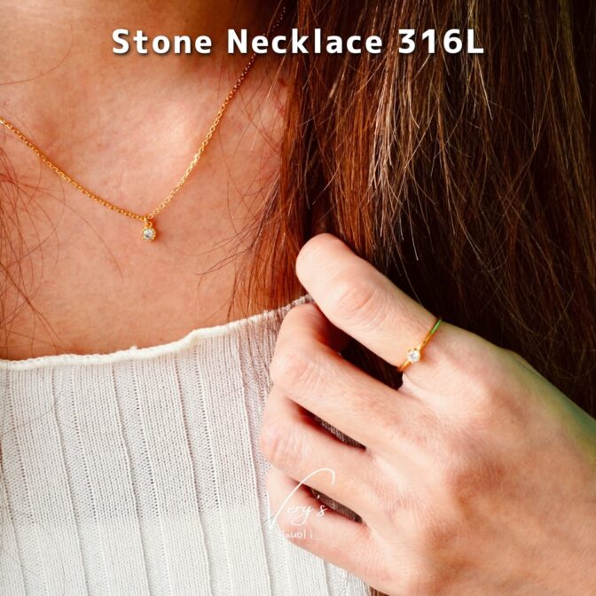 Zirconia Necklace 316L
