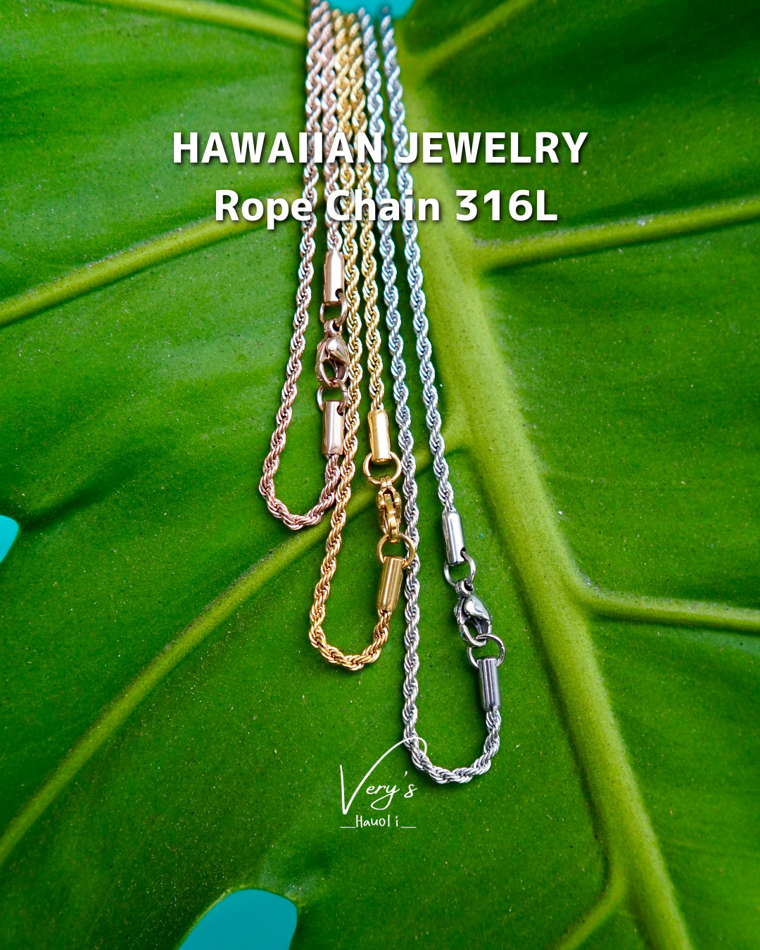 Rope Chain 2.3mm 316L | Very's Hauoli - 公式サイト