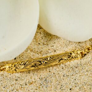 《刻印可能》Zirconia Plate Bracelet 316L【Very's Hawaii】
