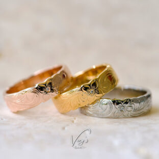 《刻印可能》Zirconia Barrel ring 6mm 316L【Very’s Hawaii】