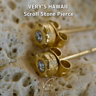 Scroll Zilconia Pierce 316L【Very’s Hawaii】《両耳セット》