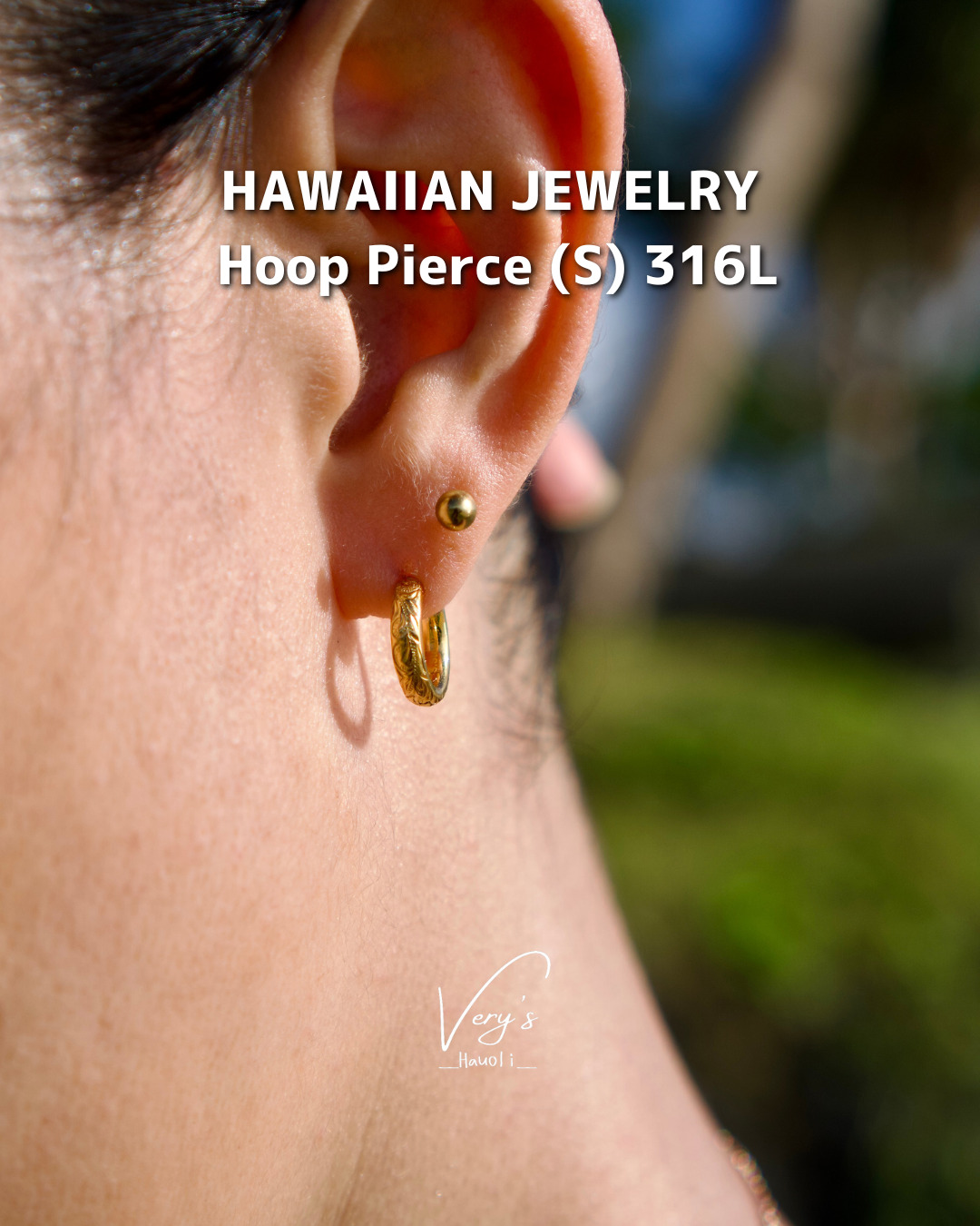 S) Hoop Pierce 316L《両耳》【Very's Hawaii】 | Very's Hauoli