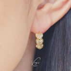 Triple Heart Stone Hoop Pierce