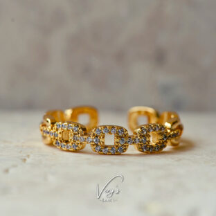 Zirconia Chain Ring【Very’s Jewelry】