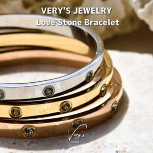 Zirconia Love Bracelet 316L【Very’s Jewelry】