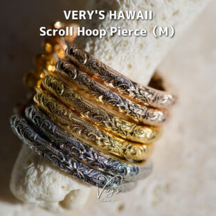 （M）Scroll Hoop Pierce 316L【Very's Hawaii】《両耳セット》