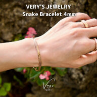 Snake Bracelet 4mm  316L【Very's Jewelry】