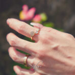 Dot & Heart Stone Ring