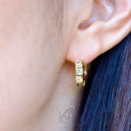 Cubic Stone Hoop Pierce