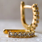 Ellipse Stone Hoop Pierce