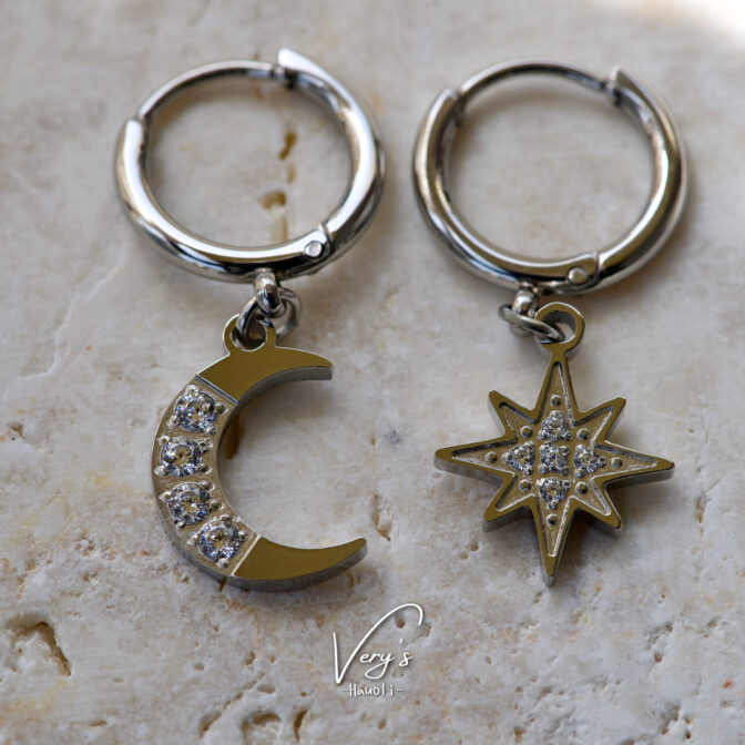 Star & Moon Hoop Pierce