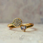 Dot & Heart Stone Ring