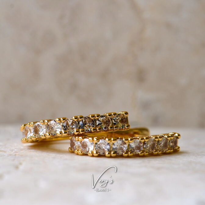 Ellipse Stone Hoop Pierce