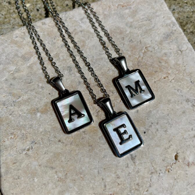 Shell initial Necklace