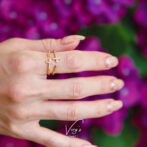 Double Cross Stone Ring