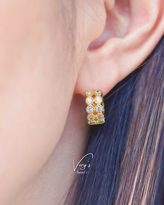 10 Stone Hoop Pierce