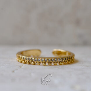 Zirconia Double Grain Ring【Very's Jewelry】