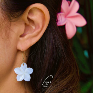 Plumeria Shell Pierce 25mm【Very’s Jewelry】《両耳セット》