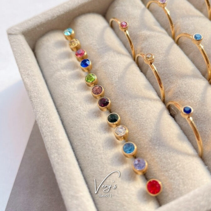 4mm Gold Birth Stone Pierce