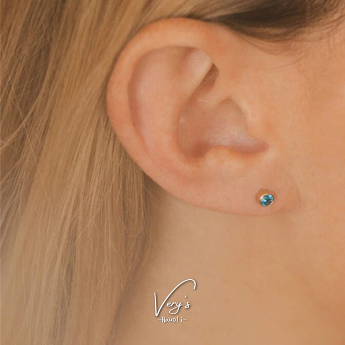 4mm Gold Birth Stone Pierce