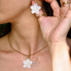 Plumeria Shell Necklace 25mm