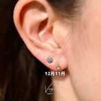 4mm Gold Birth Stone Pierce