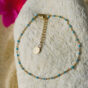 Turquoise Chain Anklet【Very’s Jewelry】《長さ調整可》