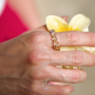 Zirconia Flower Ring【Very’s Jewelry】