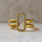 Rectangle Stone Ring
