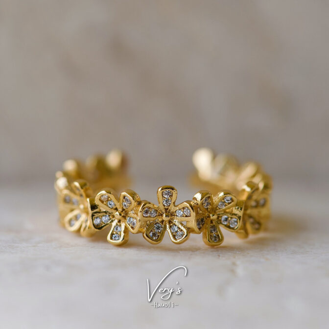Zirconia Flower Ring