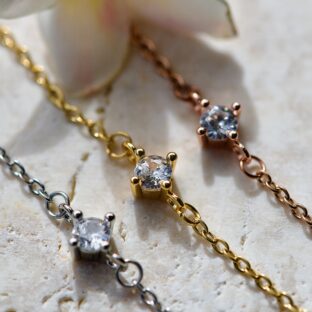 1粒 Zirconia Bracelet【Very's Jewelry】