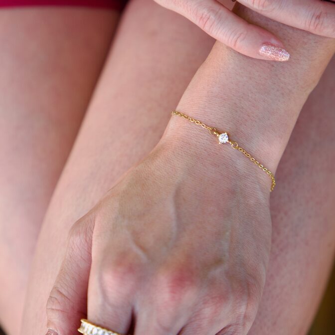 1粒 Zirconia Bracelet