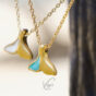 Half Color Whale Tail Necklace【チェーン付き・40-65cm】【Very’s Jewelry】