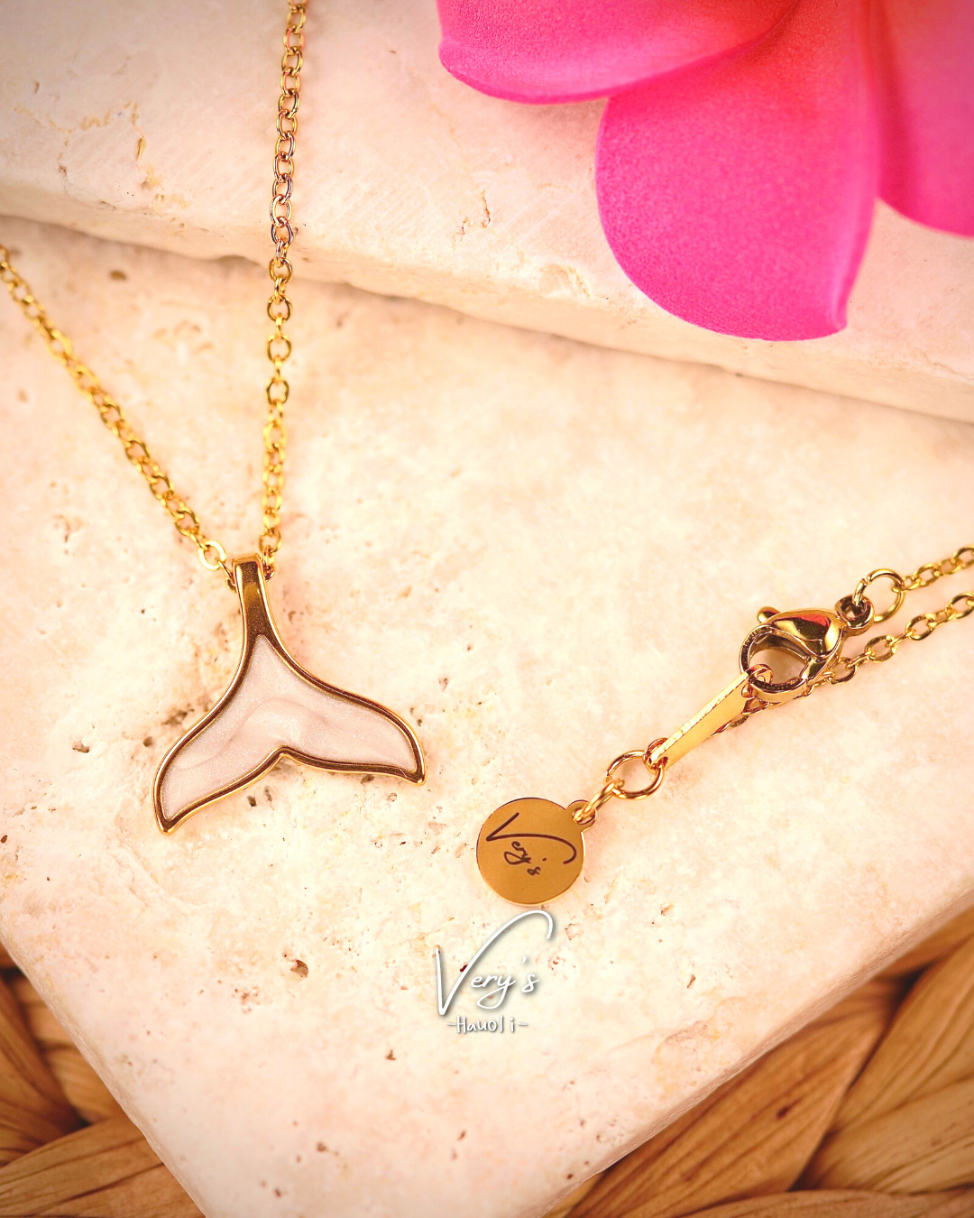 Whale Tail Necklace【チェーン付き・40-65cm】【Very's Jewelry