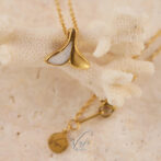 Half Color Whale Tail Necklace