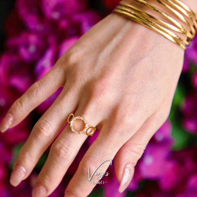 Round Stone Ring【Very's Jewelry】