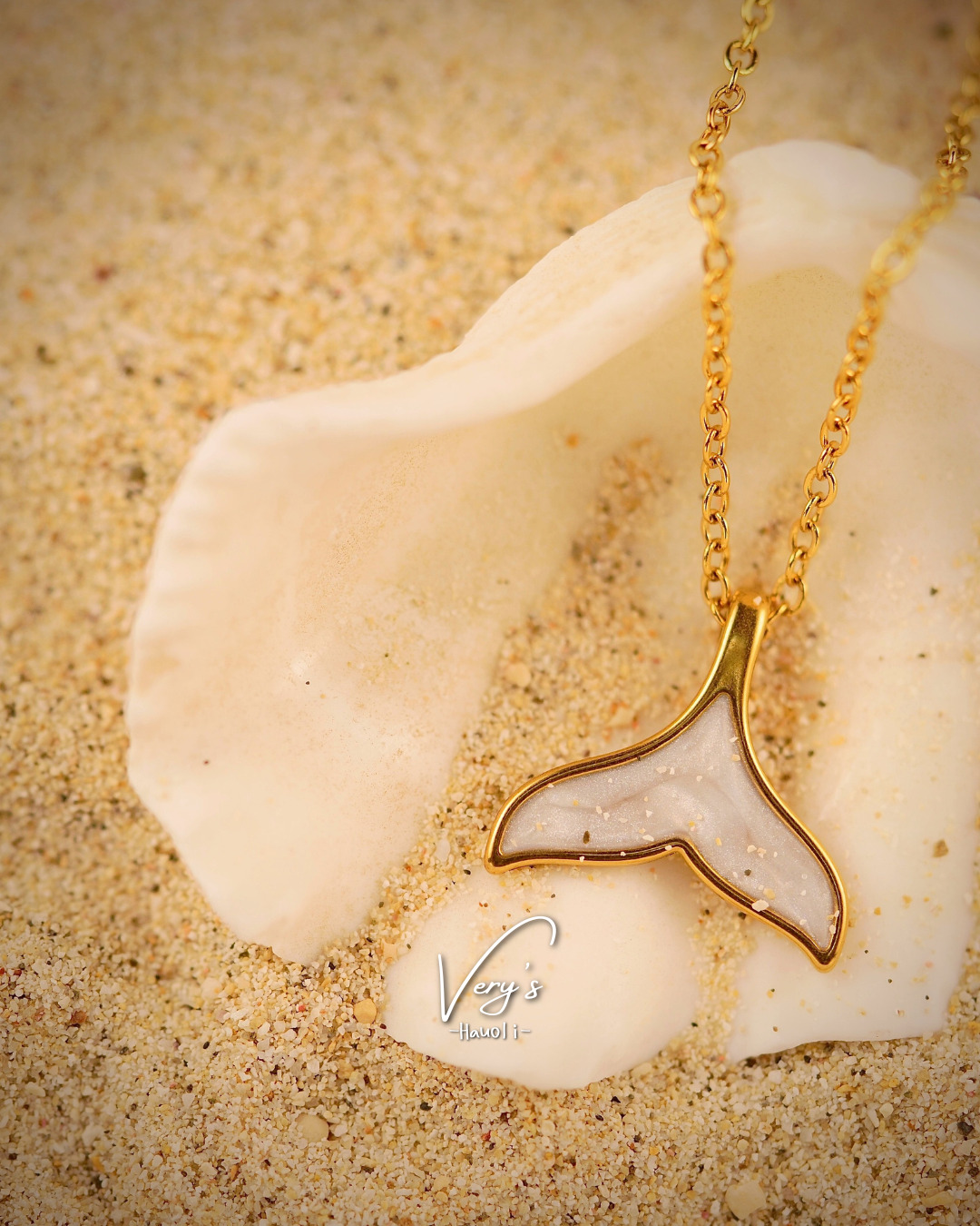 Whale Tail Necklace【チェーン付き・40-65cm】【Very's Jewelry