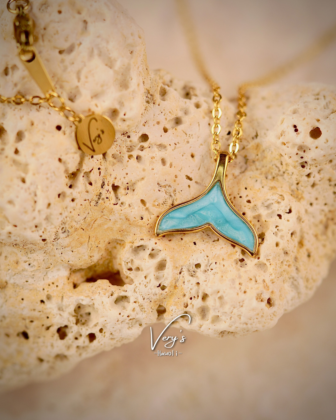 Whale Tail Necklace【チェーン付き・40-65cm】【Very's Jewelry