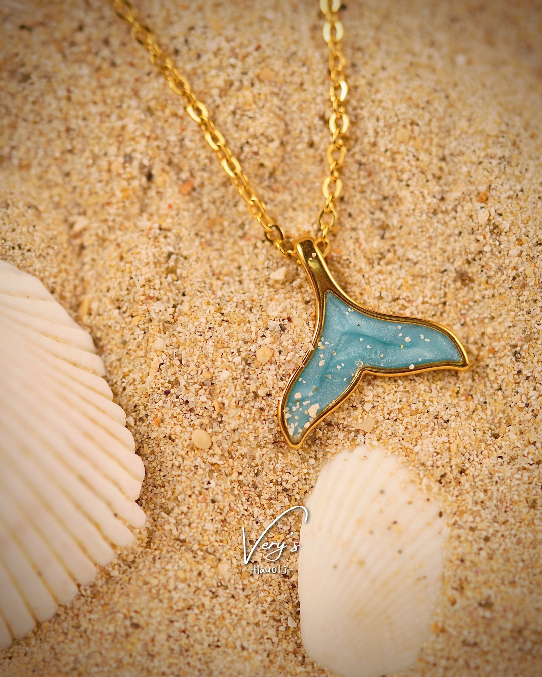 Whale Tail Necklace【チェーン付き・40-65cm】【Very's Jewelry