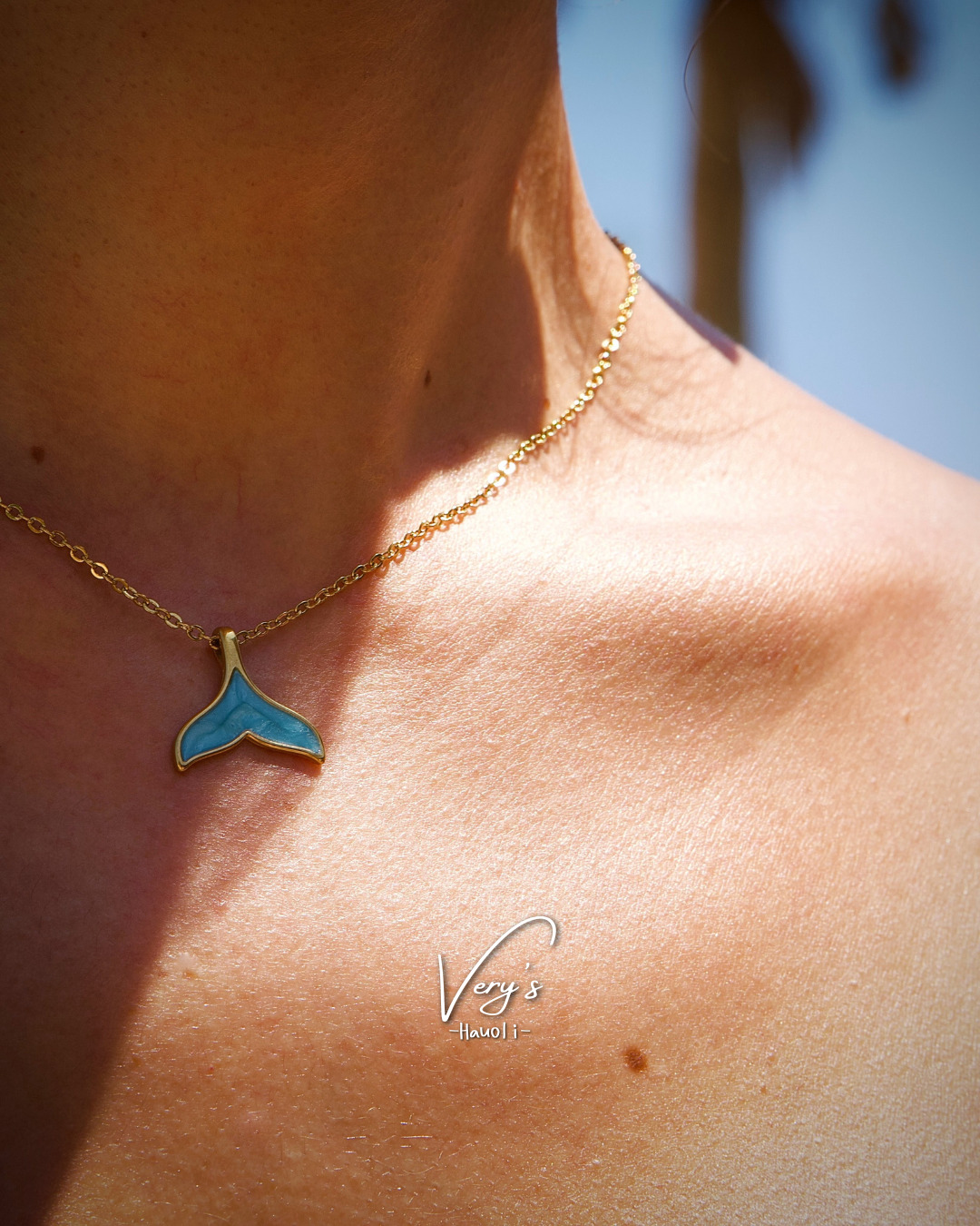 Whale Tail Necklace【チェーン付き・40-65cm】【Very's Jewelry