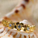 Zirconia Plumeria Ring