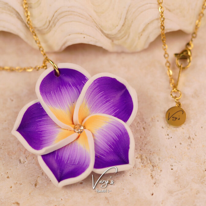 Colorful Plumeria Necklace