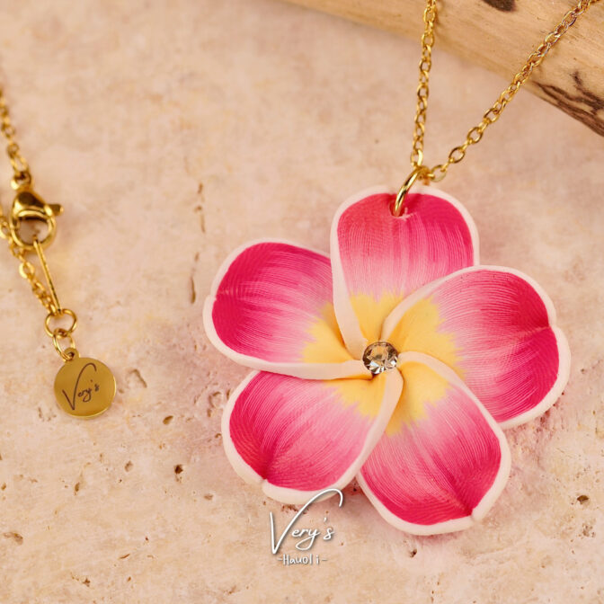 Colorful Plumeria Necklace
