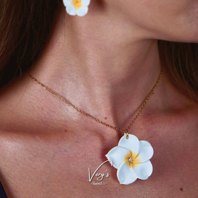 Colorful Plumeria Necklace