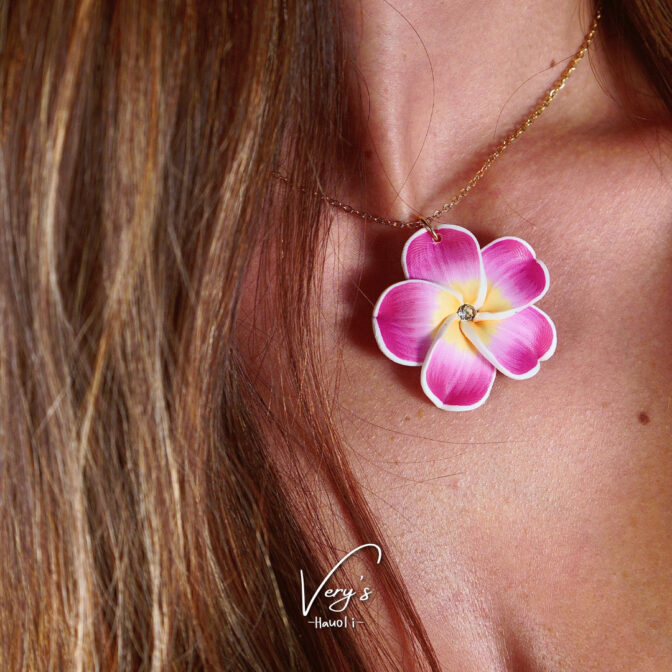 Colorful Plumeria Necklace