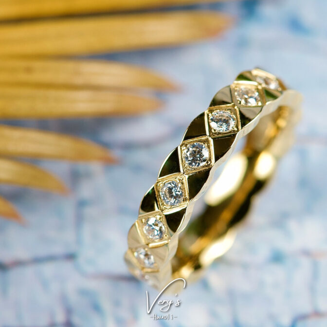Zirconia Rhombus Ring【Very's Jewelry】