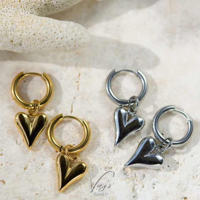 Line Heart Hoop Pierce