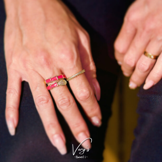 Zirconia Bamboo Open Ring