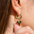 Line Heart Hoop Pierce
