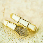 Zirconia Bamboo Open Ring